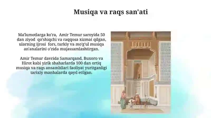 Amir Temur davrida madaniy hayot va ta'lim 4