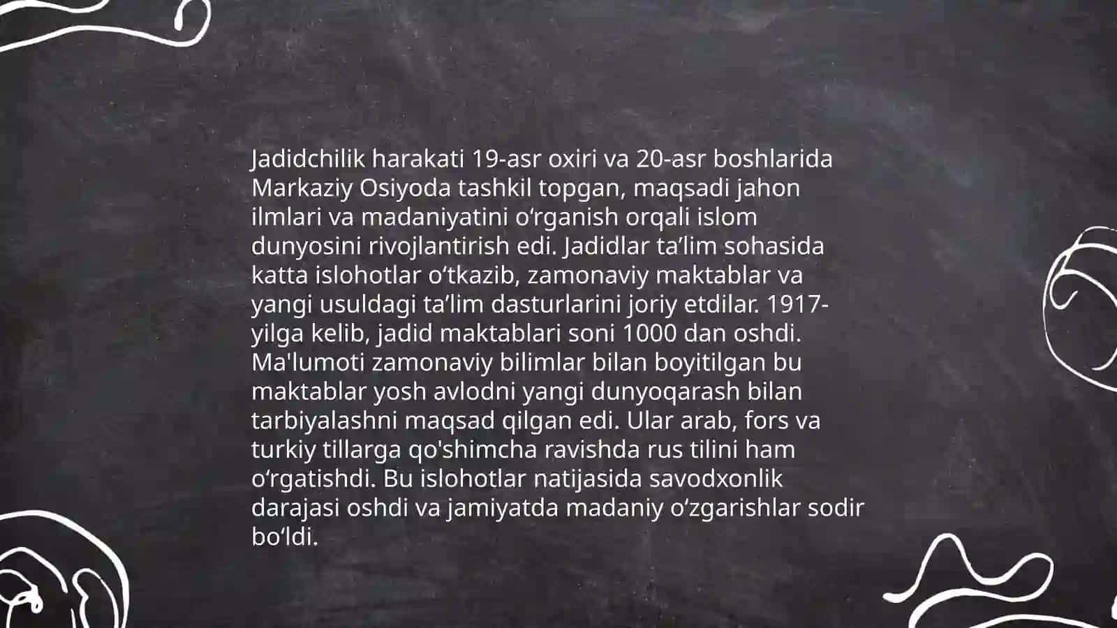 Jadid marifatparvarlarning o'lka ijtimoiy-manaviy hayotida tutgan o'rni 4