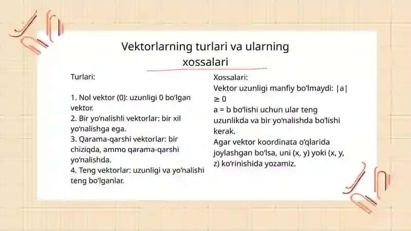 AmaliyMatematika "Vektorlar" 4