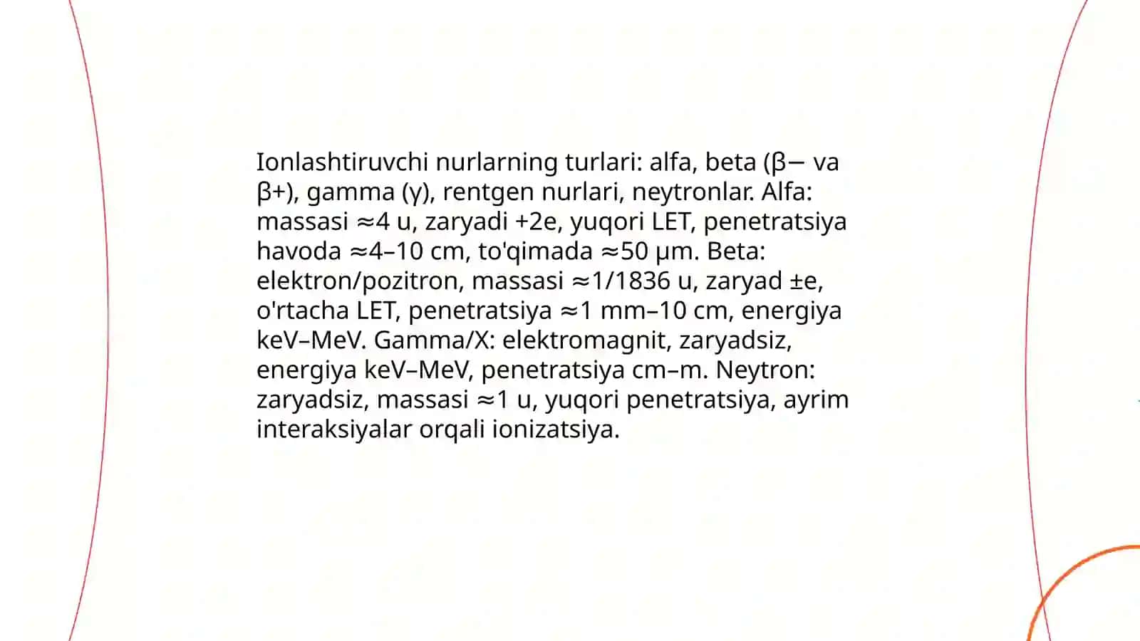 Nur terapiya usullari. Radiatsion terapevtik texnika. Nur terapiyasi biologik asoslari. Ionlashtiruvchi nurlar biologik effekta 4