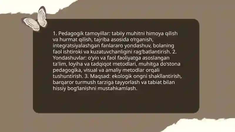 Tabiat bilan tanishtirish dasturining mohiyati 4