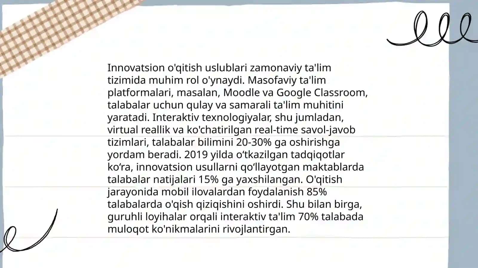 An'anaviy o'qitish metodlari 4