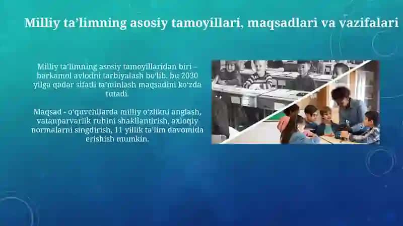 Milliy ta’limning asosiy tamoyillari va vazifalari 4