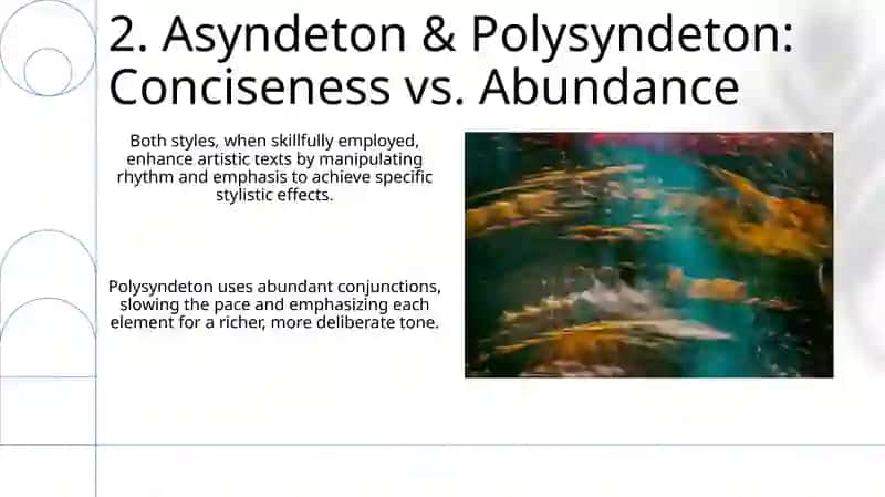 Use of the syntactical styles in artistic text 4