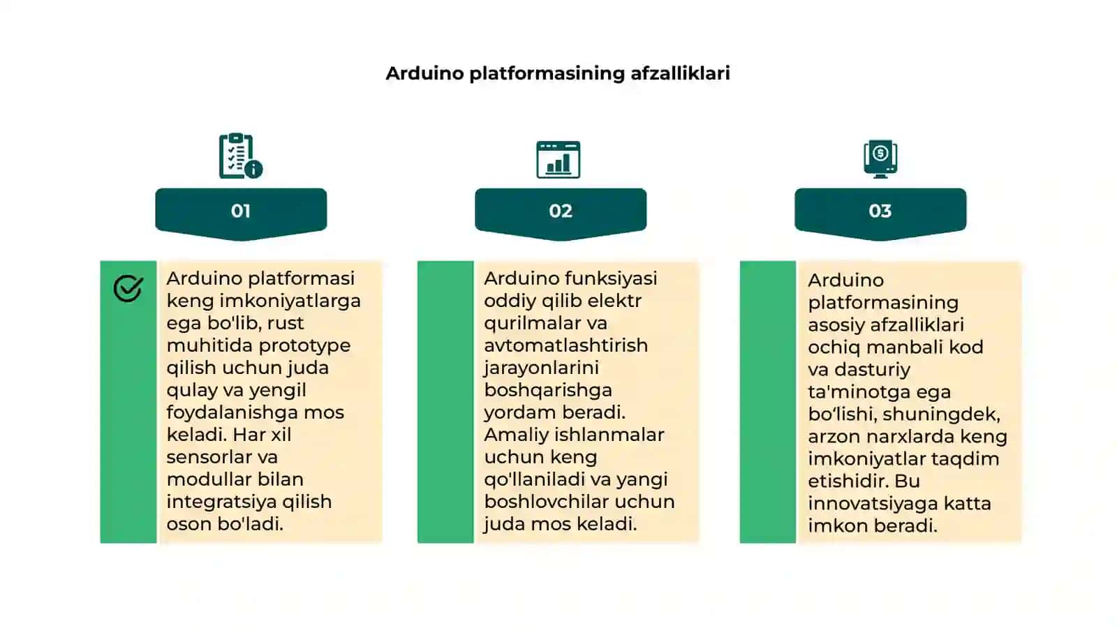 Arduino funksiyasi va qoʻllanilishi 4