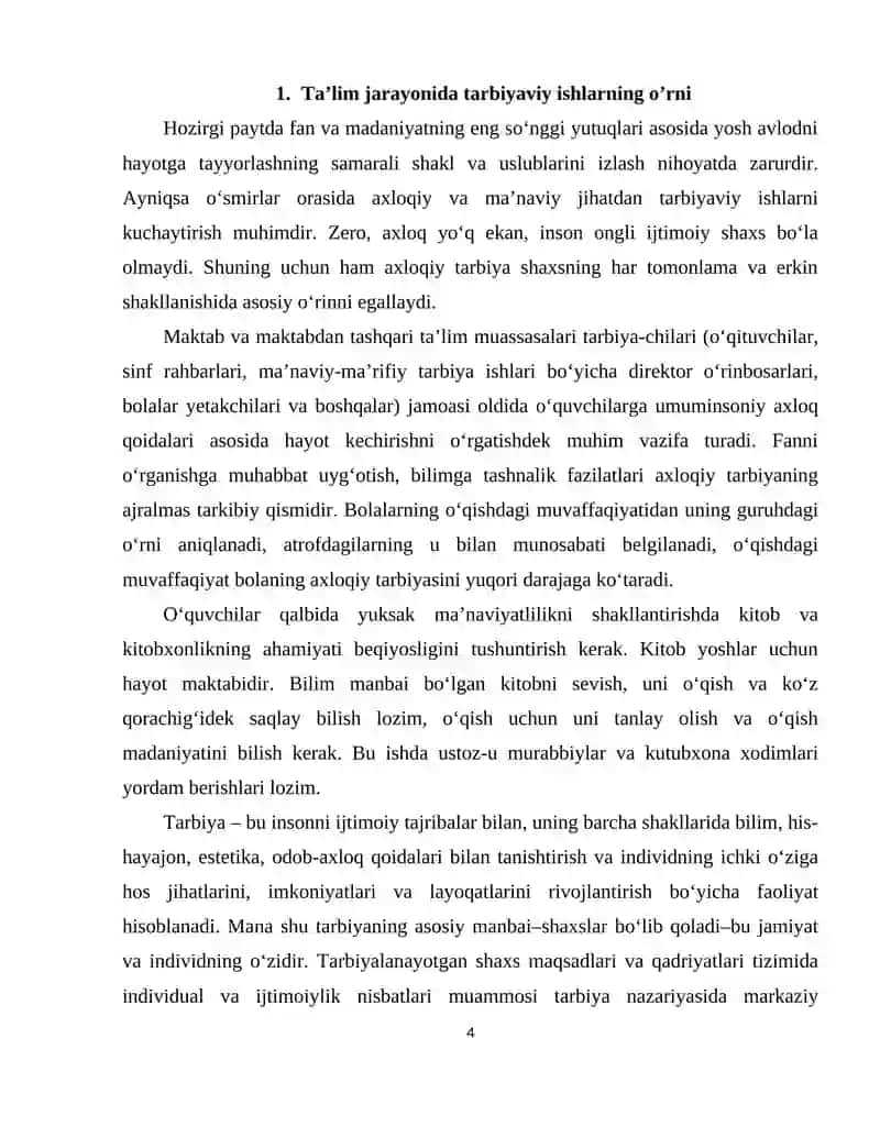 Tarbiyaviy ishlarni amaliyotda tadbiq etishda pedagogik mahorat va uning asosiy tamoyillari 4