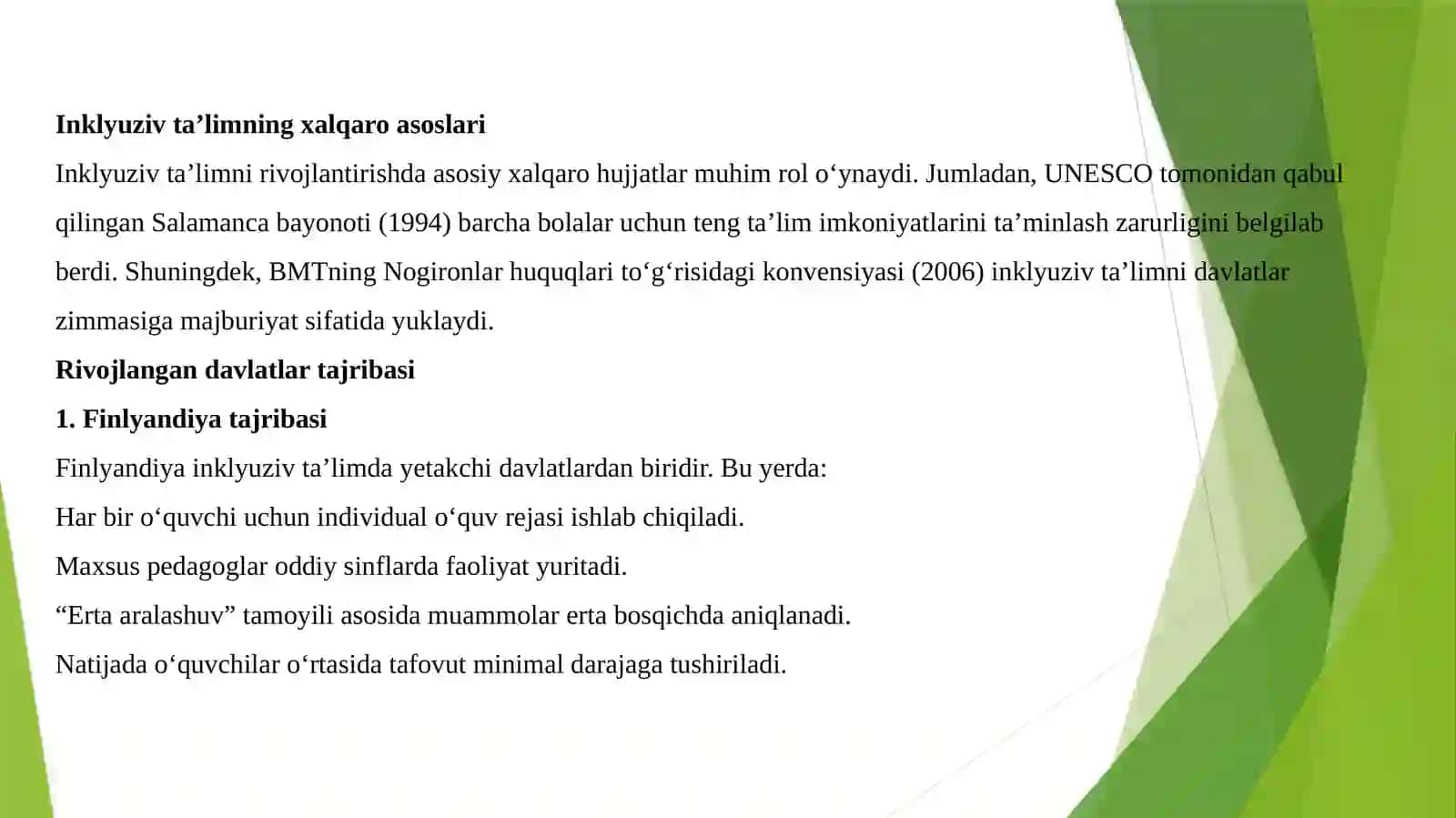 Inklyuziv ta'limni rivojlantirishdagi xalqaro tajribalar 4