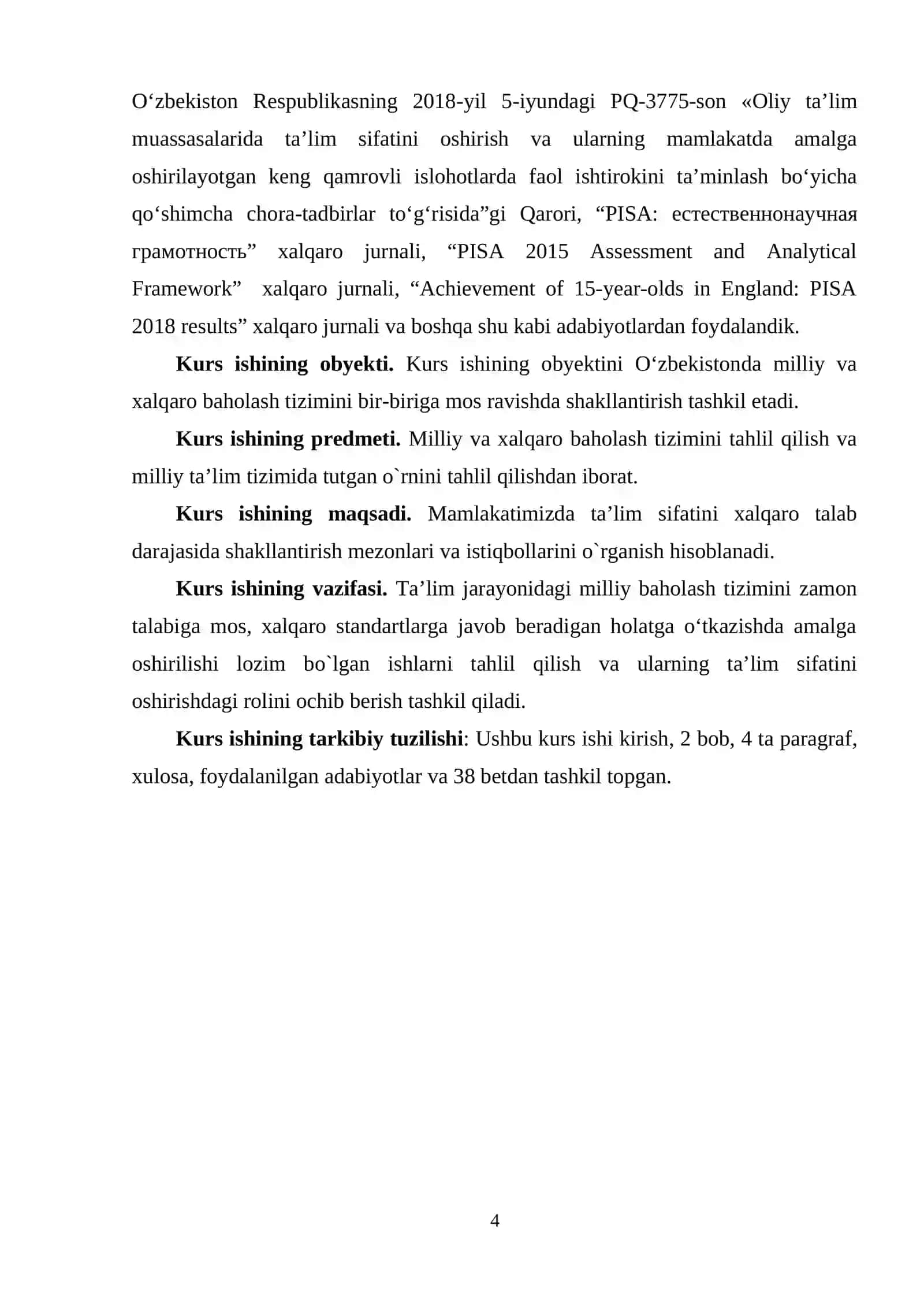 Ta’lim sifatini baholashning xalqaro tizimi 4