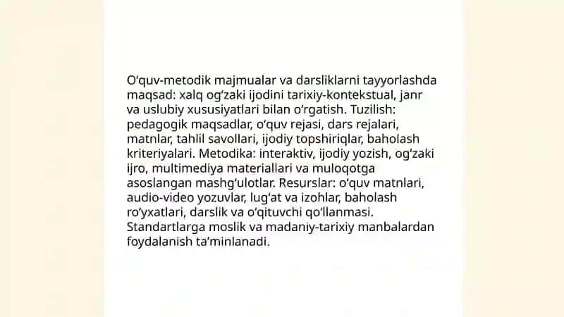 Akademik litseylar xalq ogʻzaki ijodi fani 4