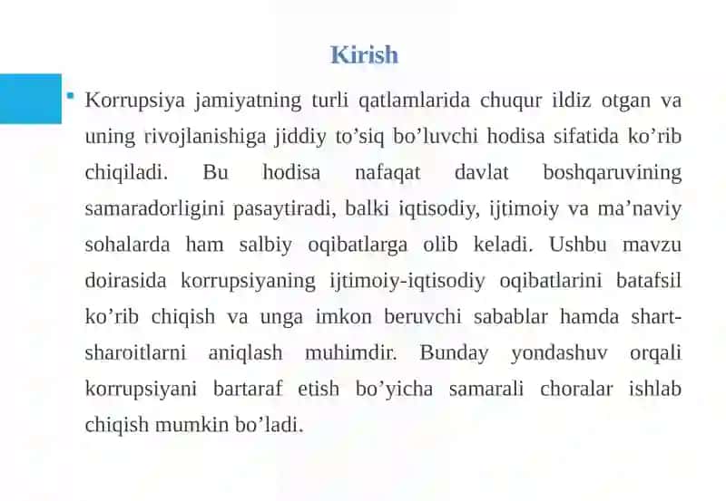Korrupsiyaning ijtimoiy-iqtisodiy oqibatlari 4