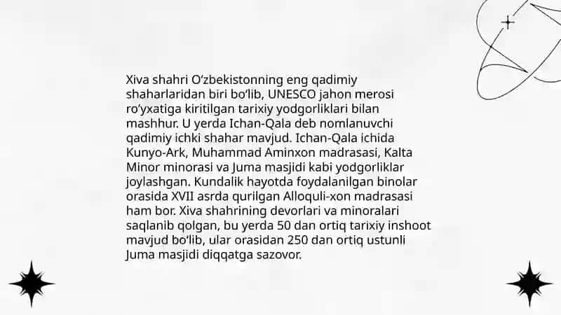Xiva Xonligining Tarixiy Madaniy Hayoti 4
