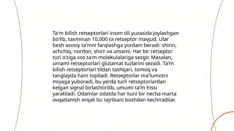Ta'm bilish a'zosi gistalogiyasi 4