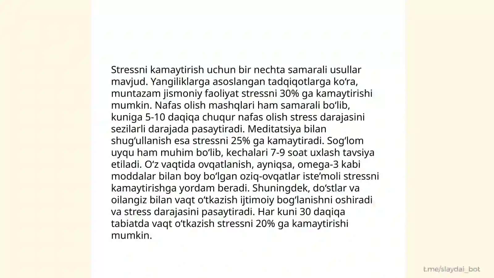 Tinch va hotirjam yashash baxti 4