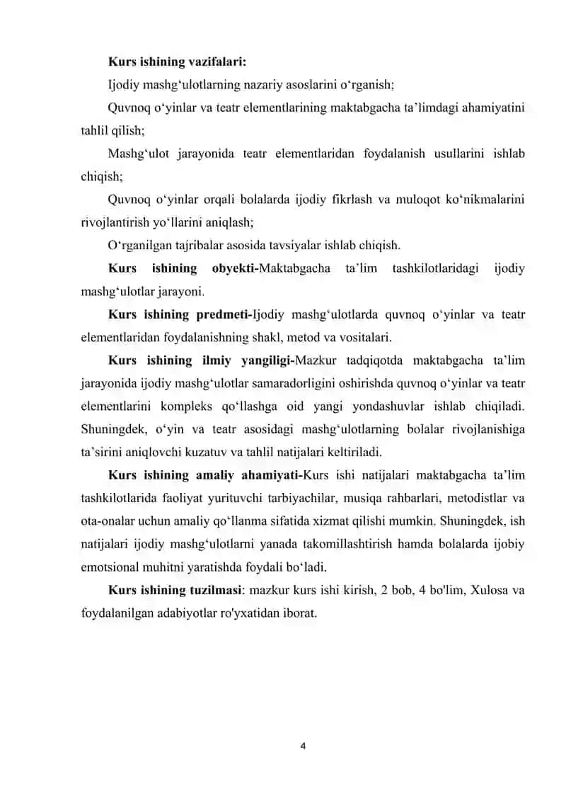 Ijodiy mashg`ulotlarda quvnoq o`yinlar va teatr elementlaridan foydalanish 4