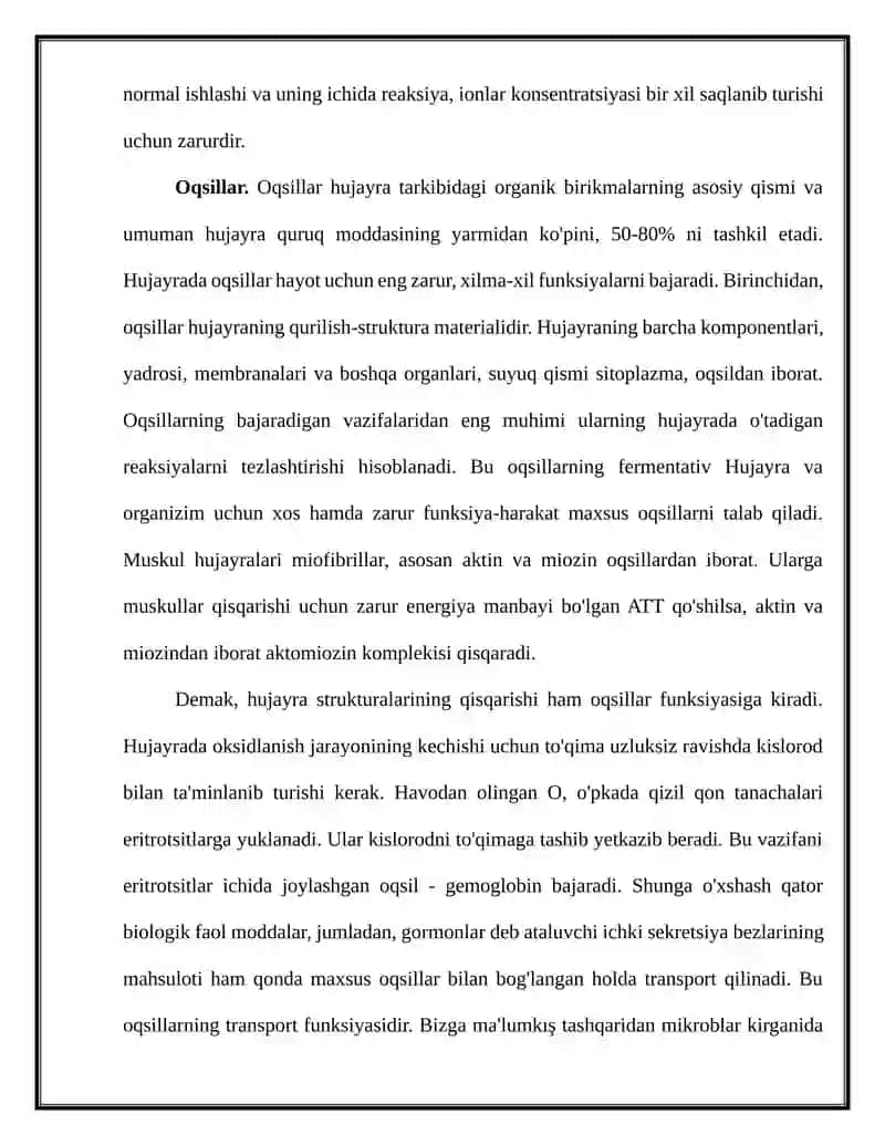 TIRIK ORGANIZM TO'QIMA VA HUJAYRALARIGA FIZIK OMILLARNING TA'SIRI 4