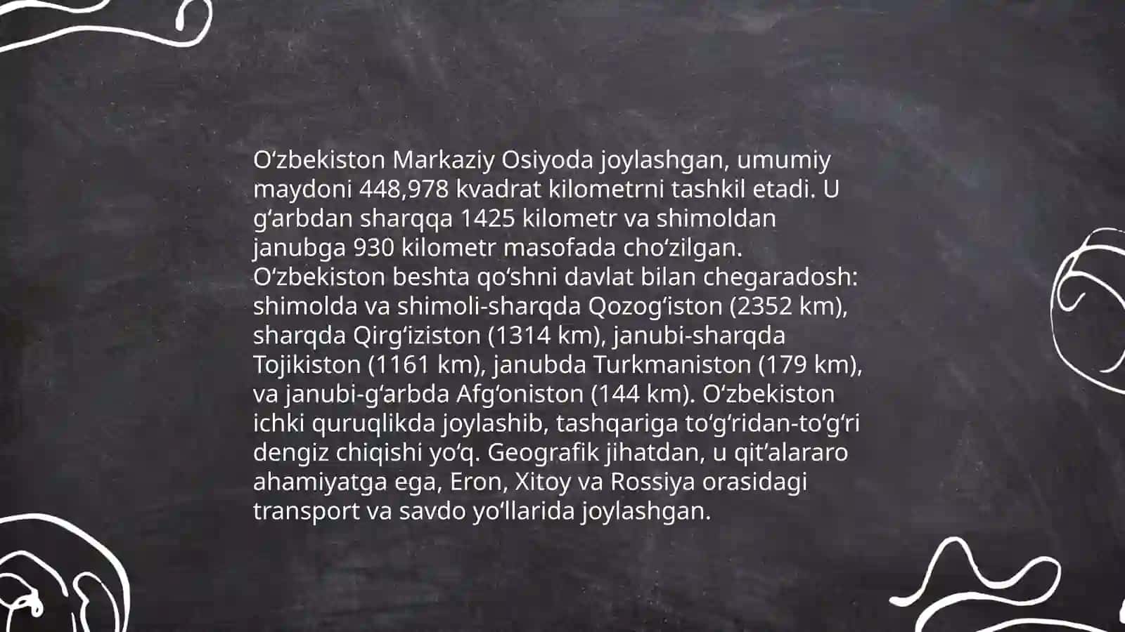 O'zbekistonning geografik o'rni 4