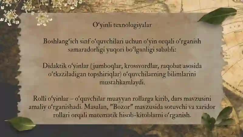 Boshlang'ich sinf o'qituvchisining fan va meto-predmet pedagogik texnologiyalaridan foydalanish imkoniyatlari 4
