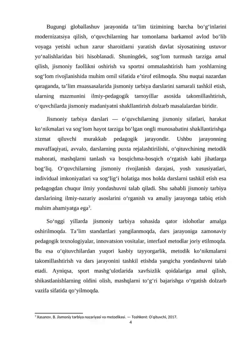 “Sport va xarakatliy o’yinlarini o’qitish metodikasi” 4