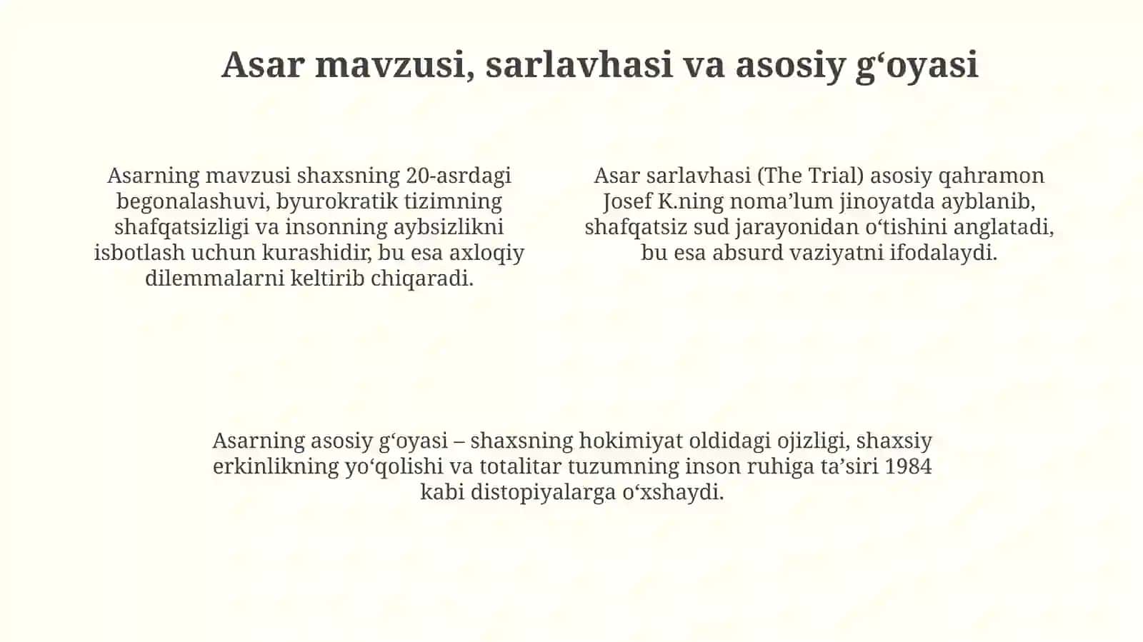 Jarayon Frans Kafka 4