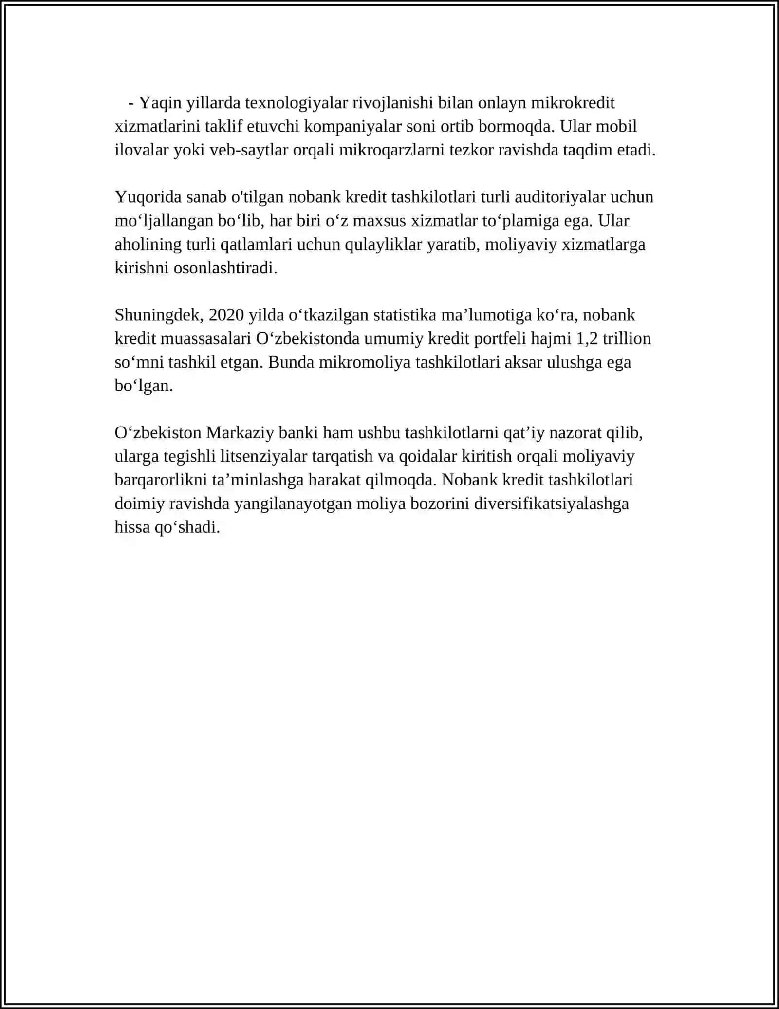 Mikromoliya tashkilotlari faoliyati 4