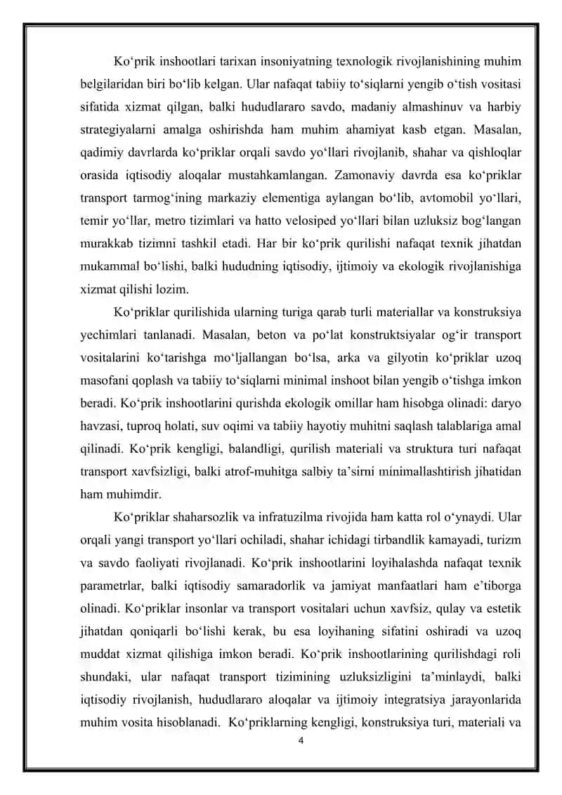 Ko‘prik kengligini belgilash 4