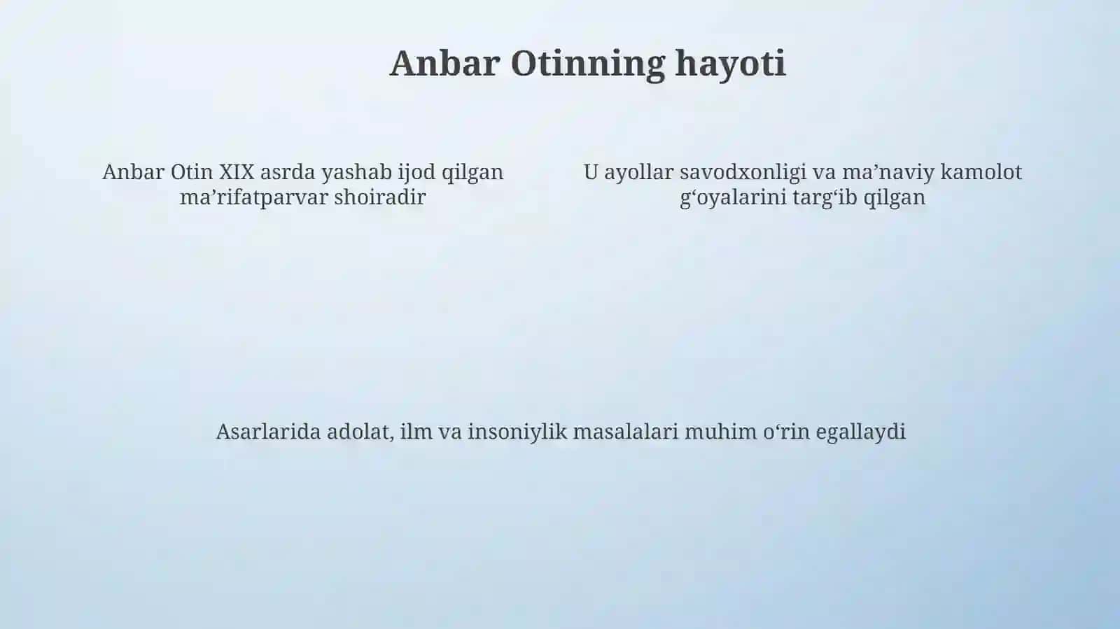 Anbar Otin va uning "Qarolar falsafasi"asari tahlili 4