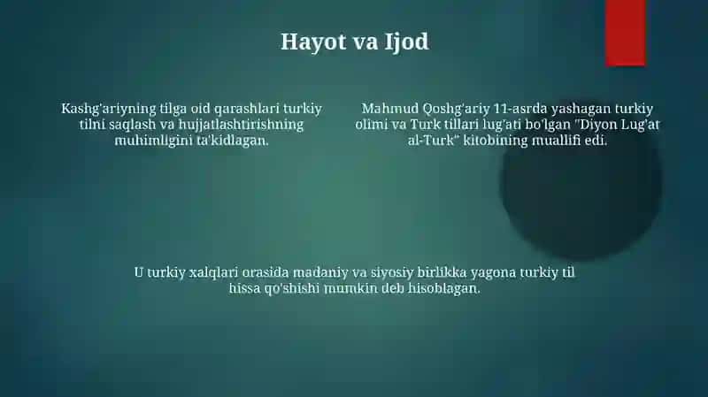 Mahmud Koshg'ariyning lingvistik qarashlari 4