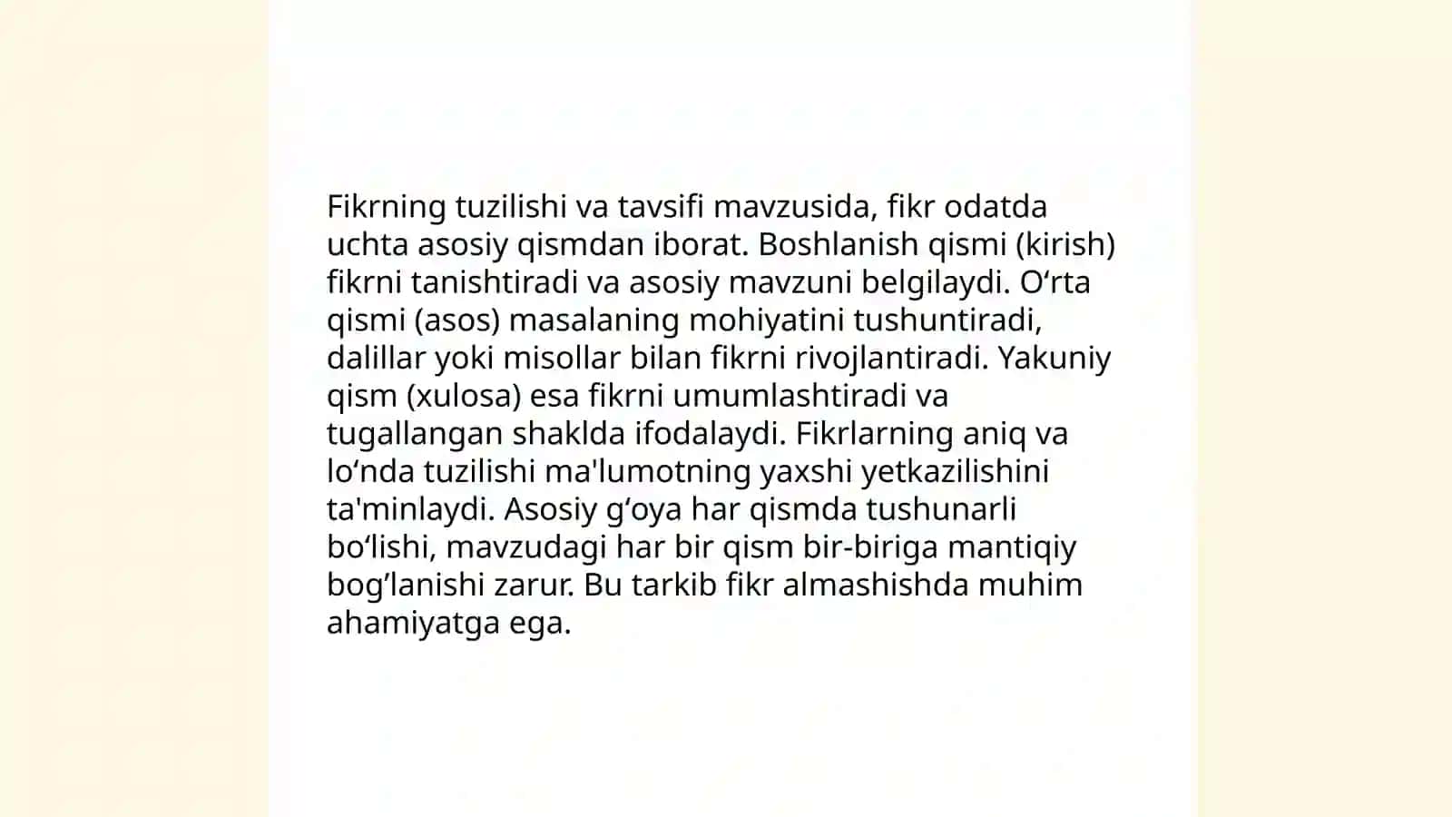Logika elementlari. Fikrlar va ularning berilish usullari 4