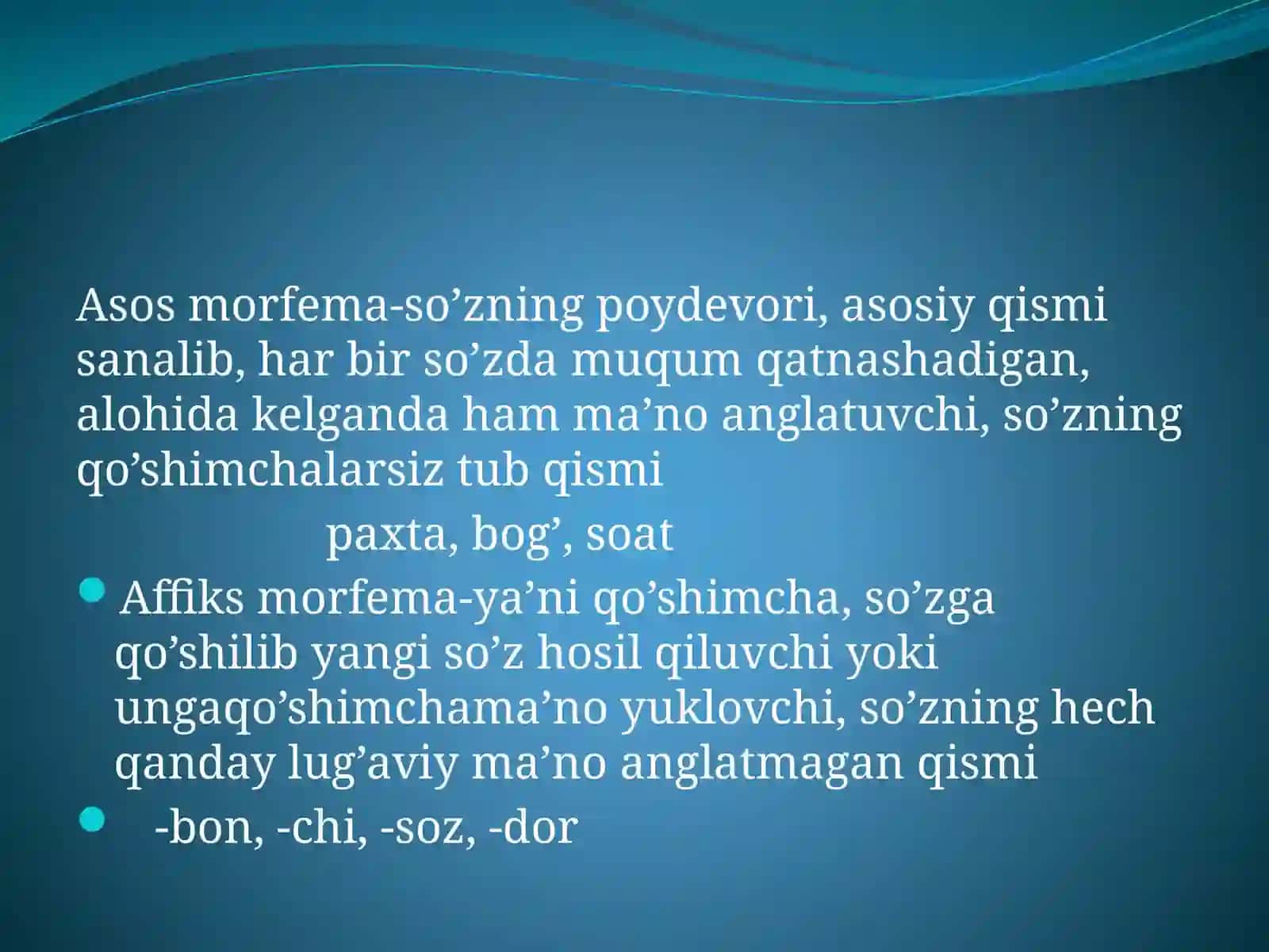 So’z yasash jarayonida asosda ro’y beradigan fonetik o’zgarishlar 4