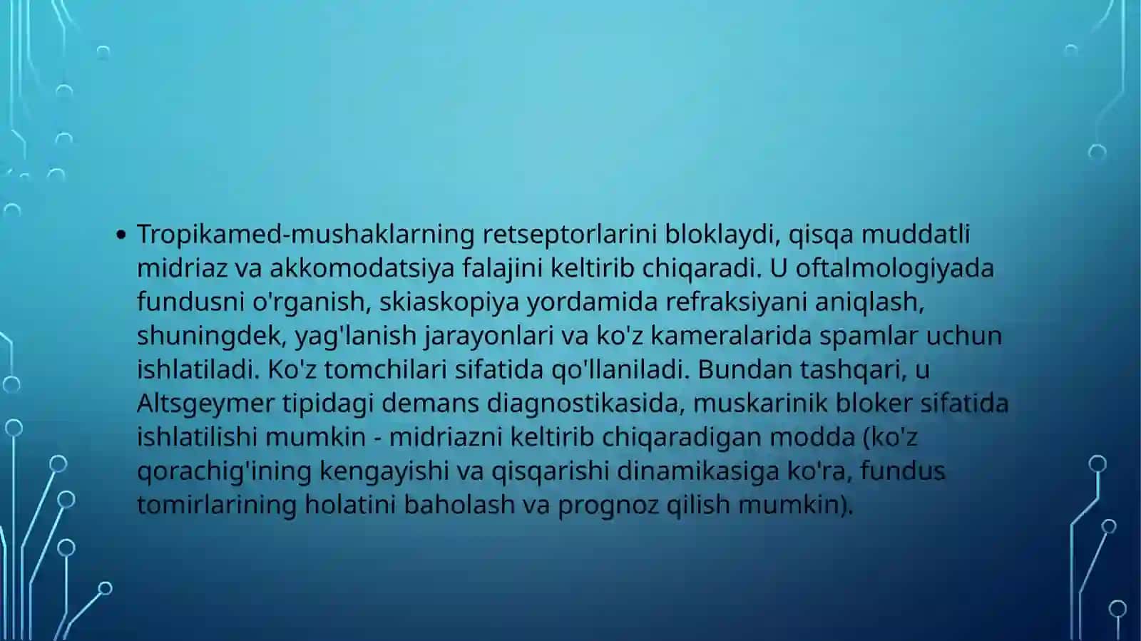 Tropikamid dori vositasi 4