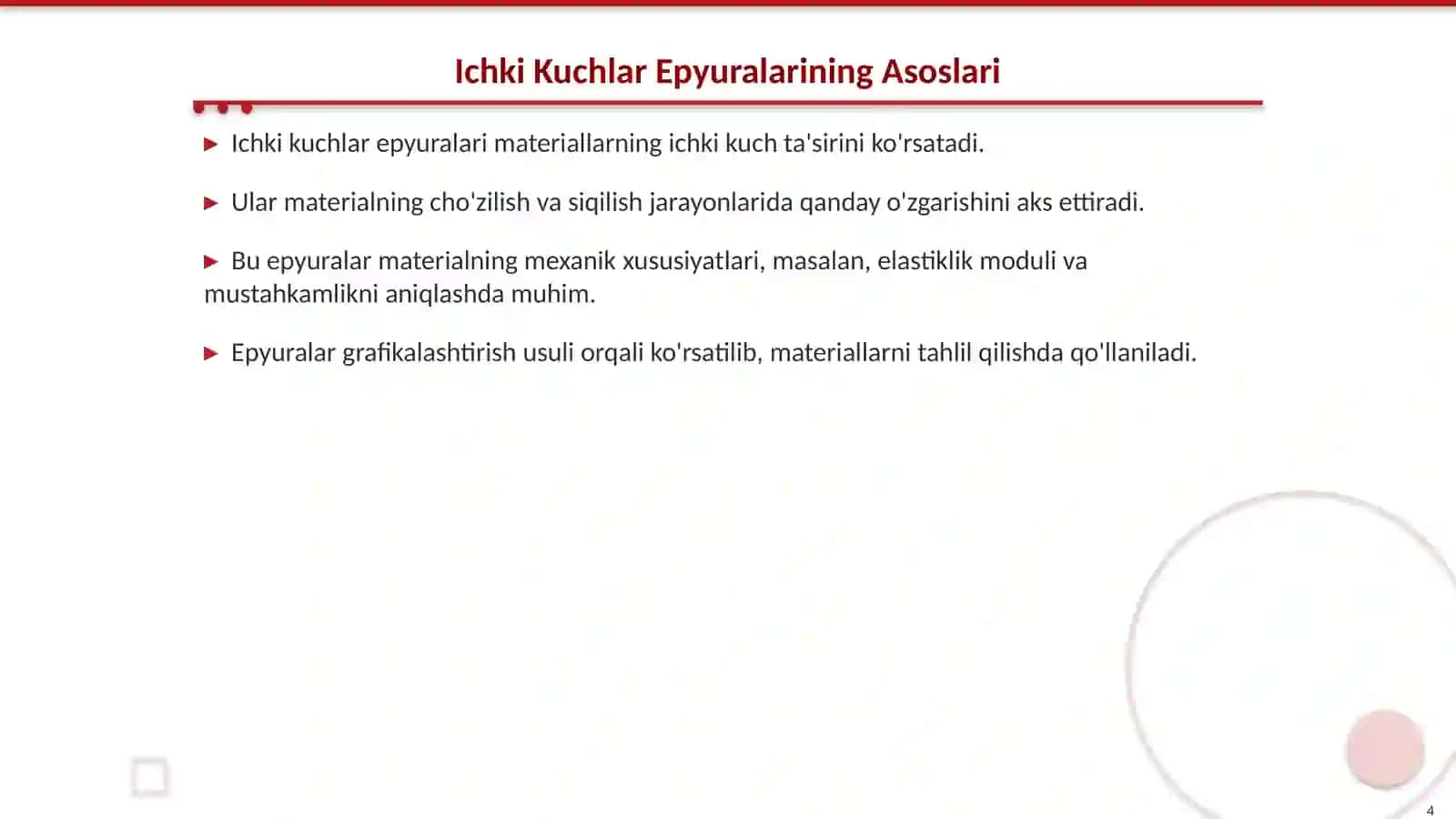 Ichki Kuchlar Epyuralarini Qurish 4