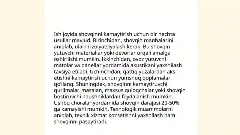 Ishlab chiqarishning noqulay muhit sharoitlari bilan ishlashda kasb kasalliklarni oldini olish 4