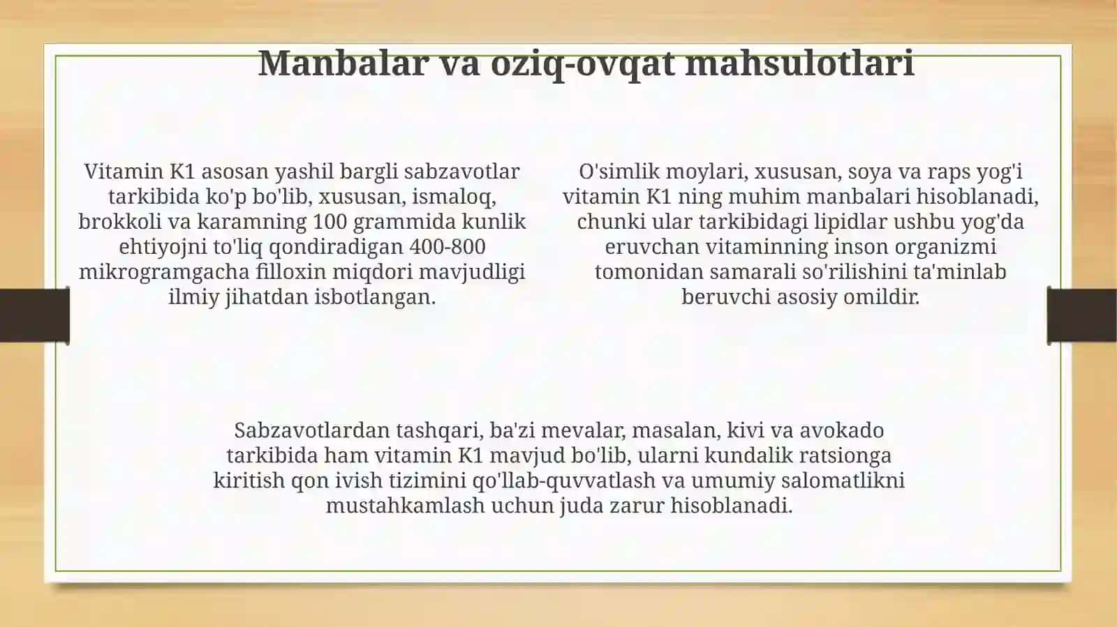 Vitamin K1: Umumiy tavsif va kimyoviy xususiyatlar 4