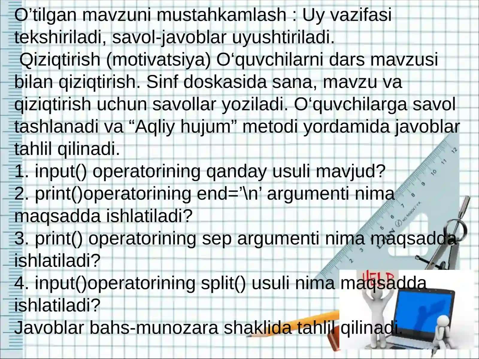 informatika va axborot texnologiyalari fanidan ochiq dars taqdimoti 4