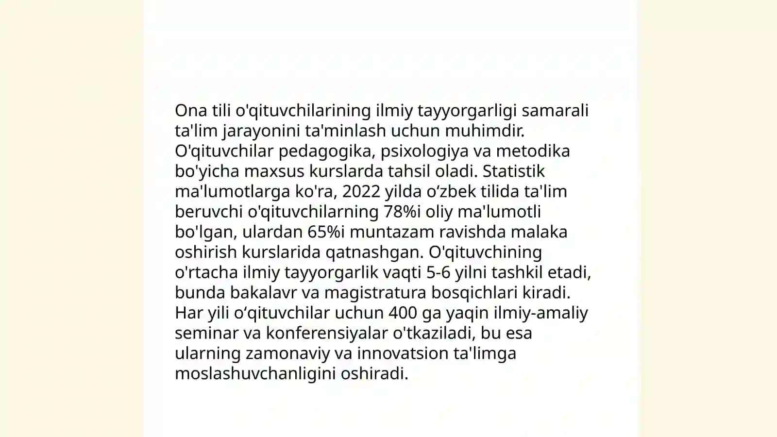 Ona tili o'qituvchisi va unga qo'yiladigan talablar 4