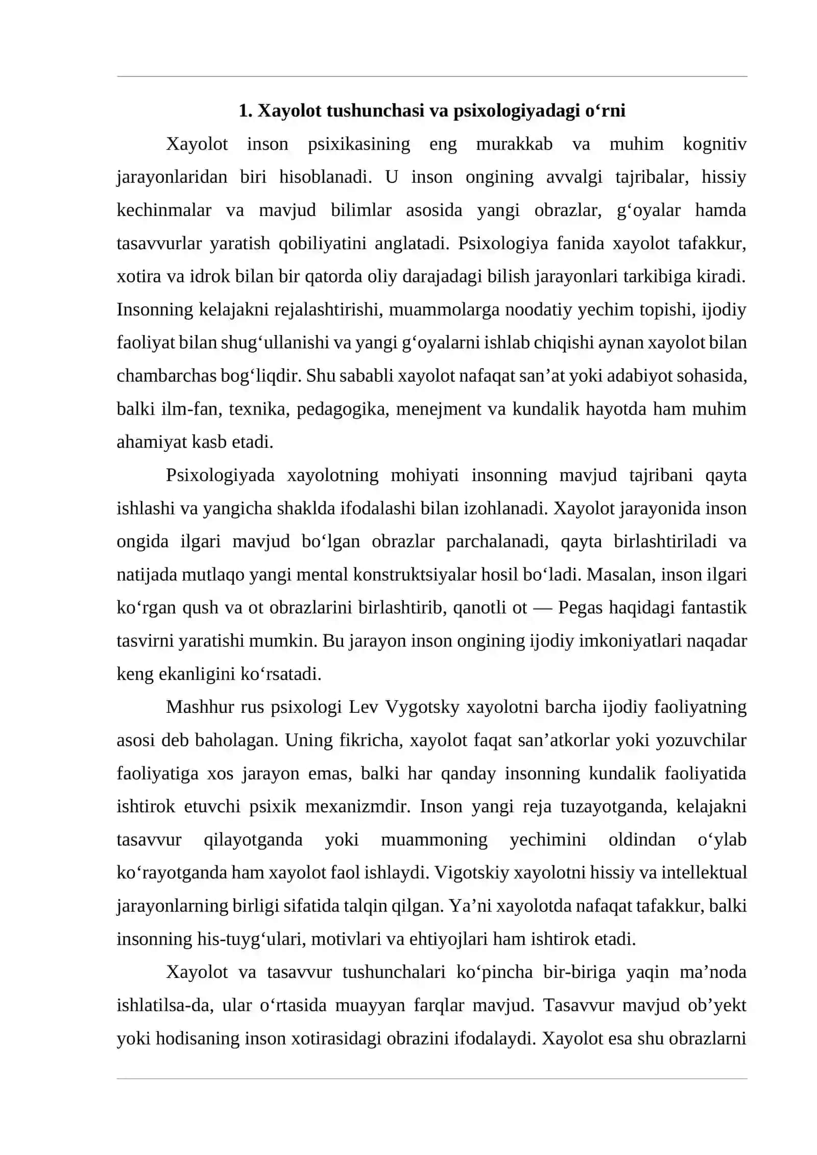 Inson xayoloti (fantaziya) va uning ijodiy jarayonlardagi funksiyalari 4