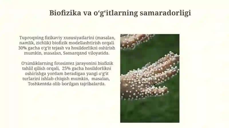Biofizika va suv resurslarini boshqarish 4