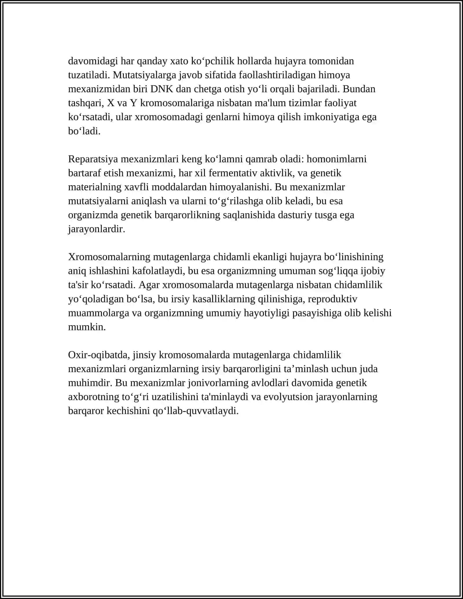 ORGANIZMNING MUTAGEN TASIRGA CHIDAMLILIGU JINS GENETIKASI 4