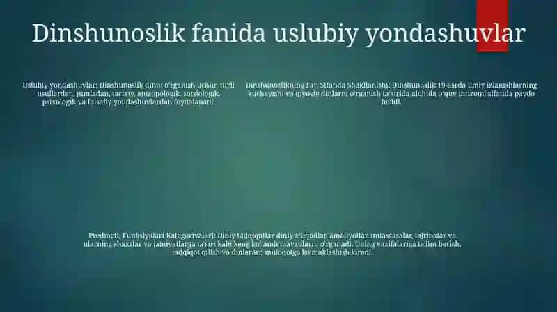 Dinshunoslikning Fan Sifatida Shakllanishi 4