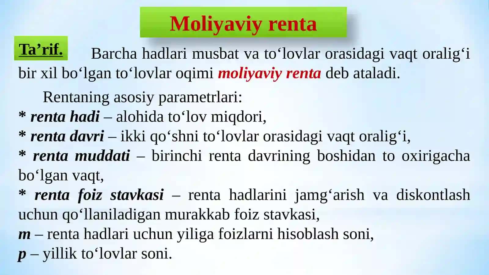 MOLIYAVIY RENTA 4