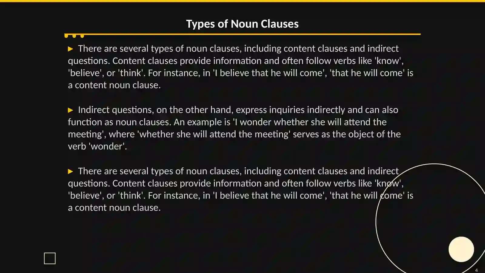 Noun Clauses in writing 4