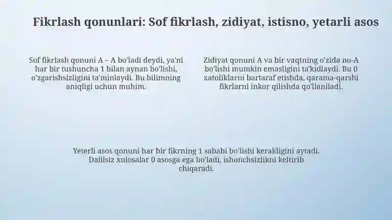 Tafakkurning mantiqiy shakllari va qonunlar 4