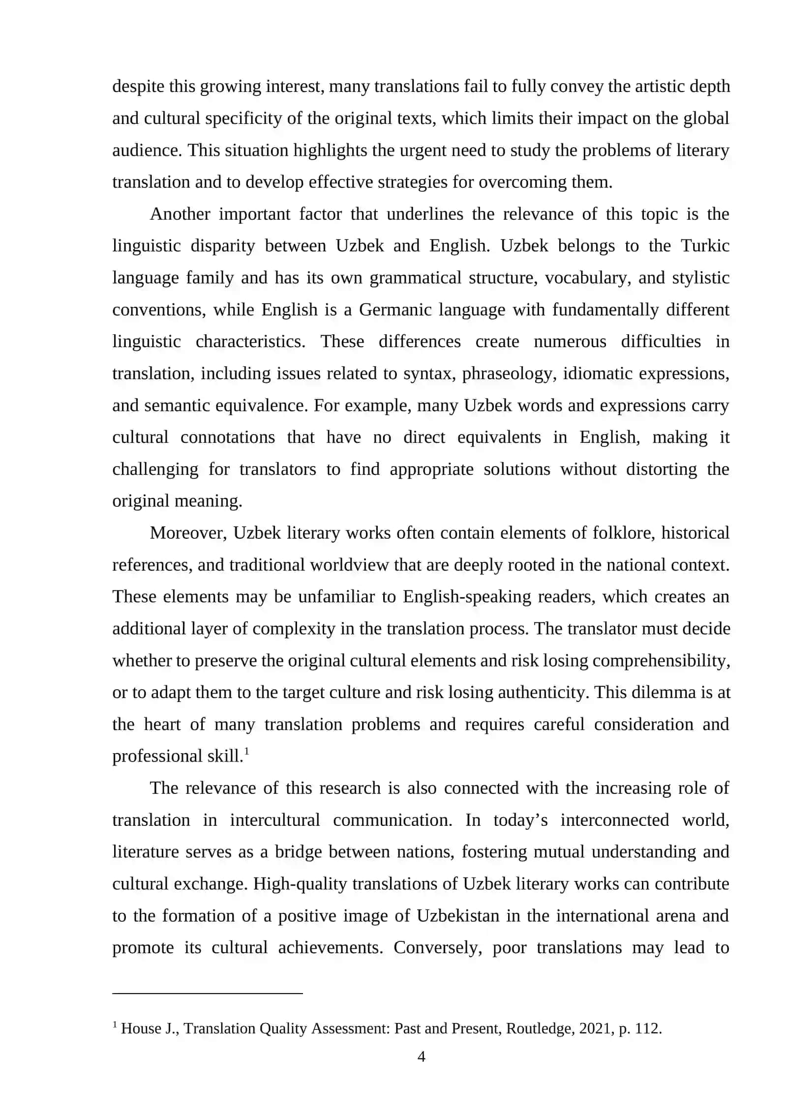 Problems of translating Uzbek literary works into English 4