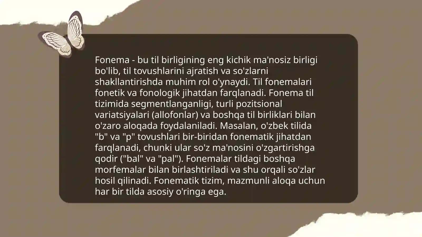 Tilning fonemalar tizimi 4