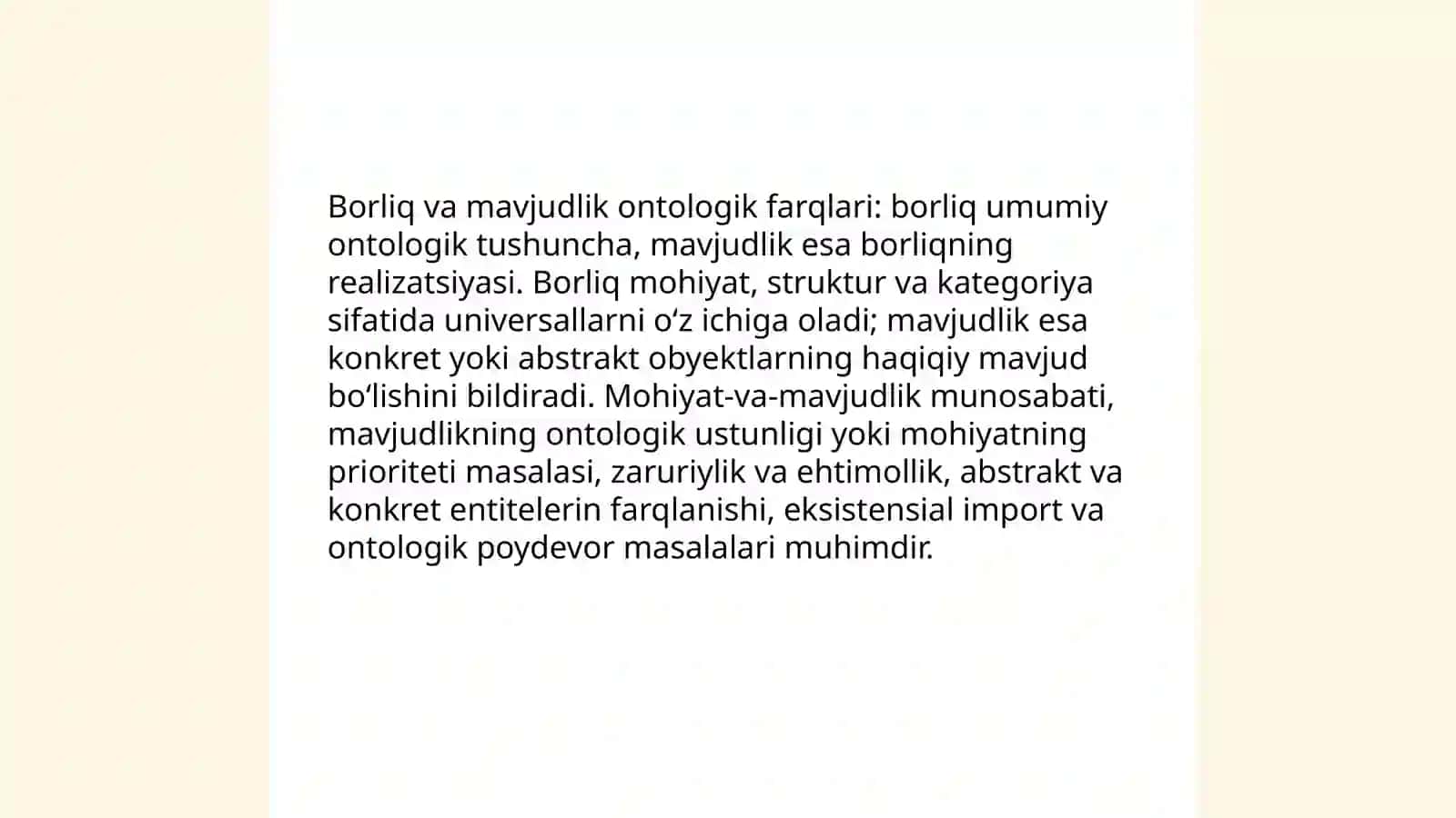 Borliq tushunchasi va uning falsafiy taʼrifi 4