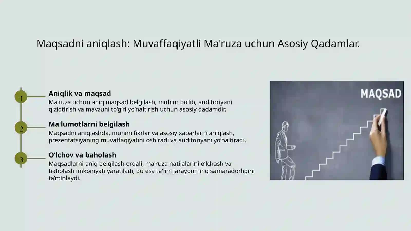 Notiqlik san'atida mavzu tanlash, maqsadni belgilash, ma'ruza matnlarini tayyorlash 4