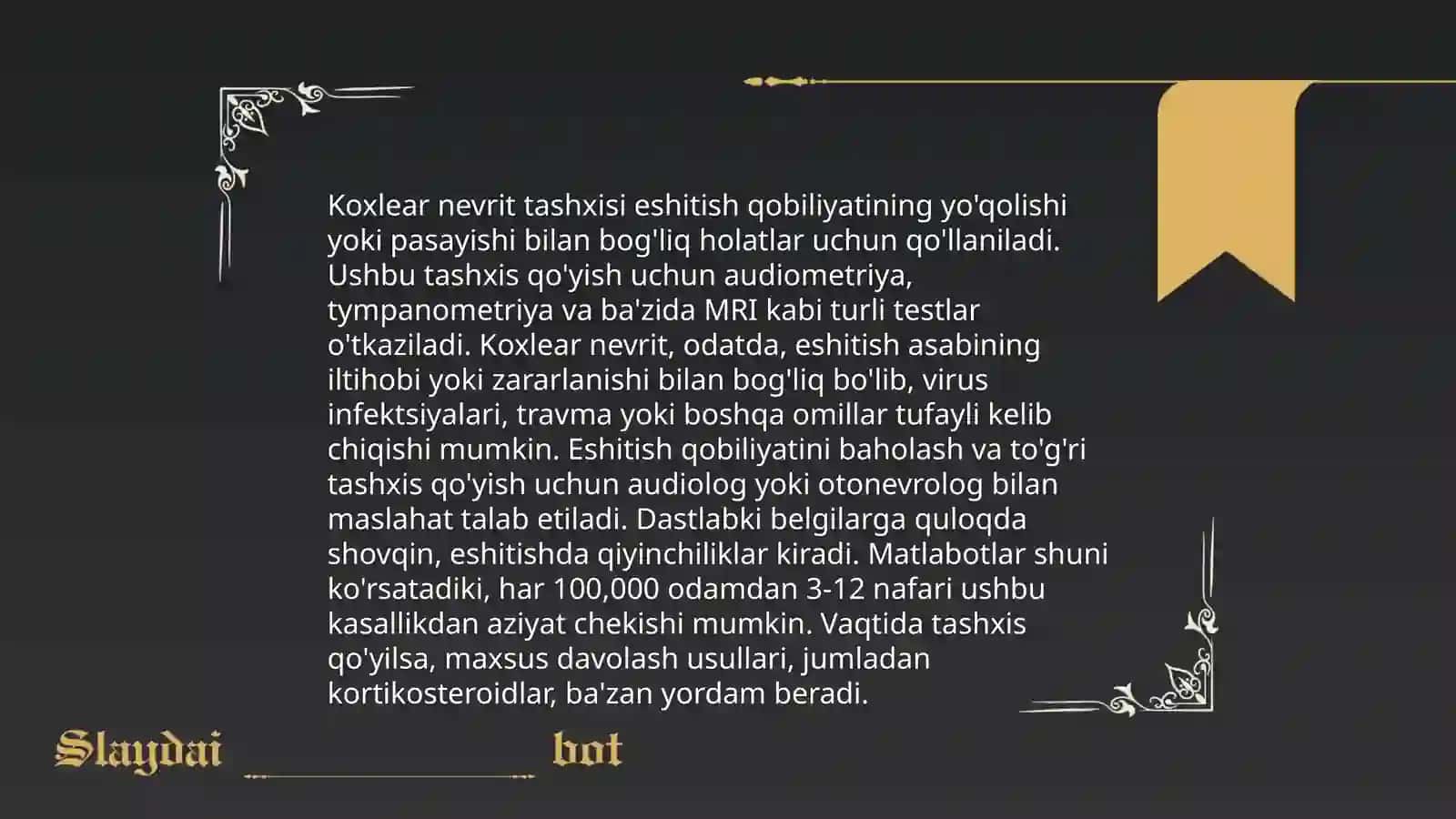 Kohlear nevrit 4