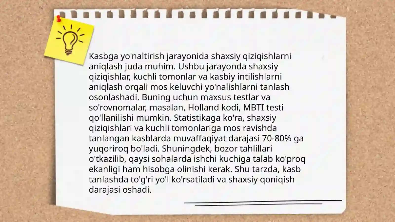 Yoshlarni kasbga yunaltirishda va histuyg'ular va irodalarni hisobga olish 4