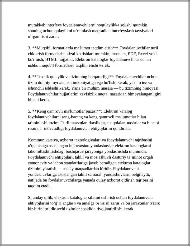 ELEKTRON KATALOGLARNI FOYDALANUVCHI TAHLILI ASOSIDA TAKOMILLASHTIRISH 4