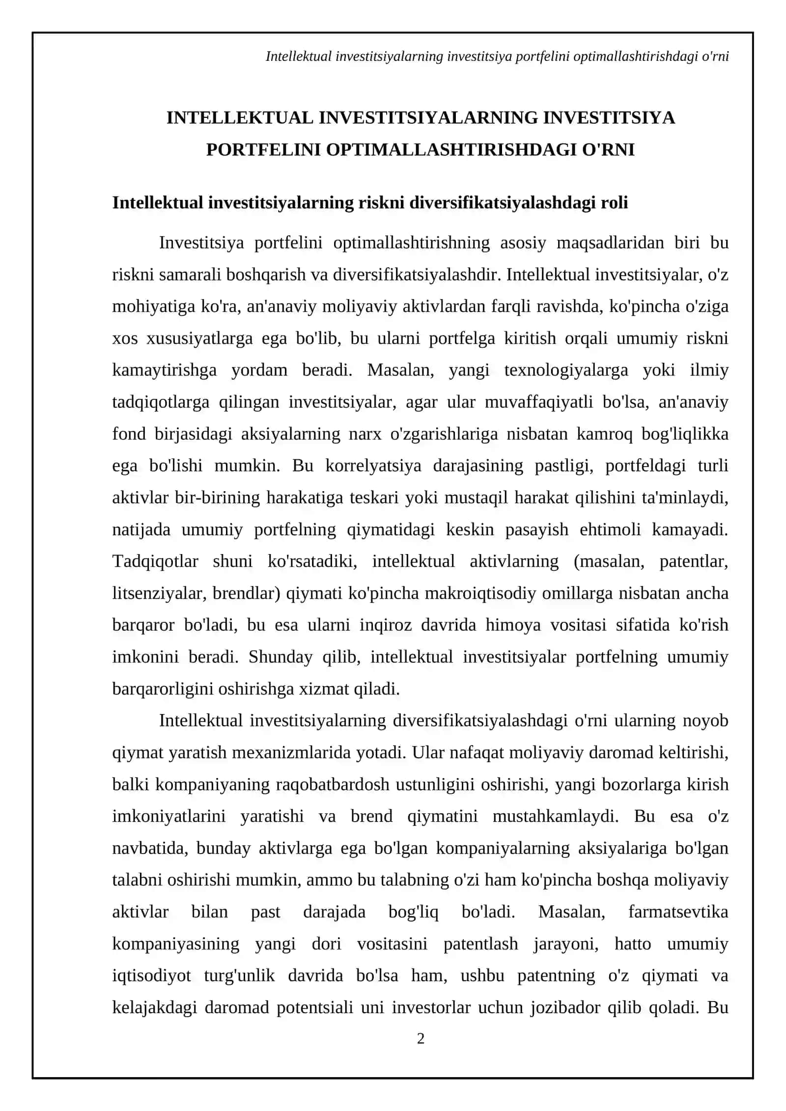 Investitsion faoliyatda intellektual investitsiyalarning ahamiyati 4